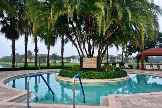 10887 Summerville Way, Boynton Beach, FL 33437 - community pool featuring a gazebo