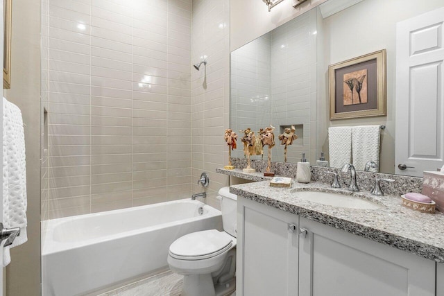 9037 Golden Mountain Cir, Boynton Beach, FL 33473 - full bathroom with toilet, vanity, and shower / bathtub combination