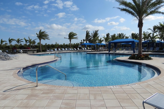 9037 Golden Mountain Cir, Boynton Beach, FL 33473 - community pool with a gazebo and a patio