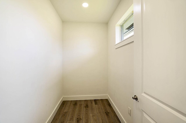2510 Lake Dr N, Boynton Beach, FL 33435 - spare room featuring dark wood-style floors, recessed lighting, and baseboards