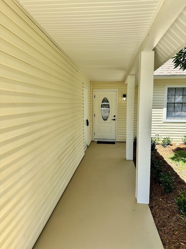 view of doorway to property