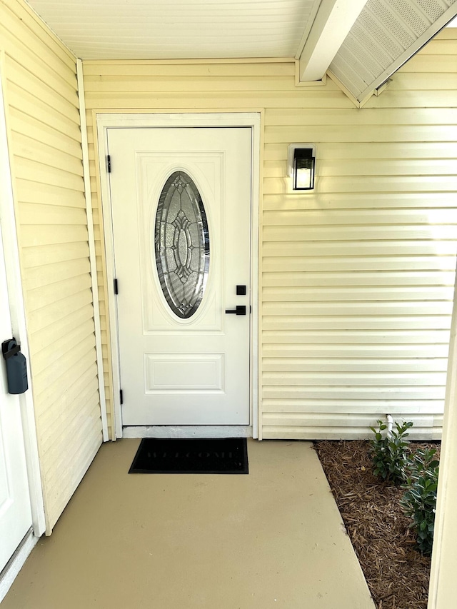 view of exterior entry