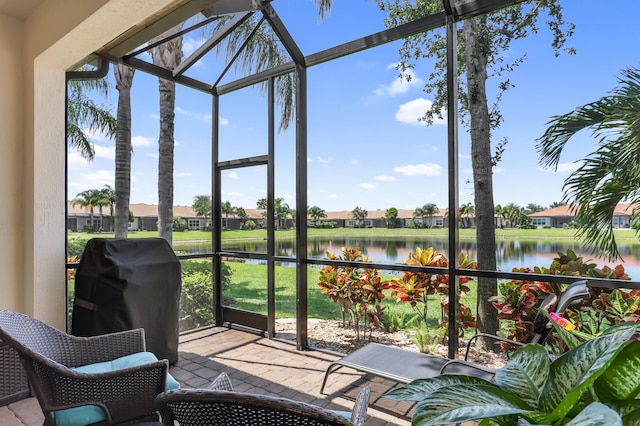 7779 Butera Plz, Delray Beach, FL 33446 - sunroom with a water view and a residential view