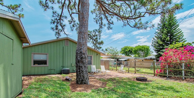 5123 Adams Rd, Delray Beach, FL 33484 - view of yard featuring a fire pit