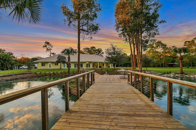 6624 Dillman Rd, West Palm Beach, FL 33413 - dock with a water view