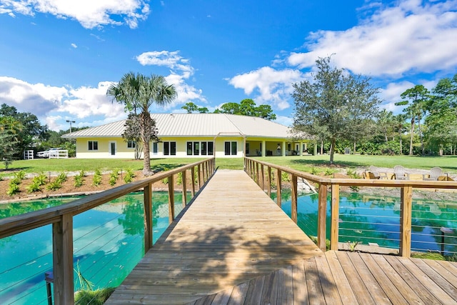 6624 Dillman Rd, West Palm Beach, FL 33413 - dock with a lawn