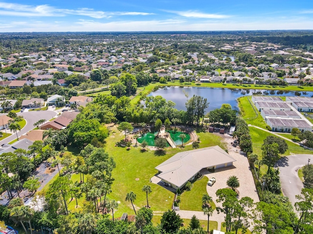 6624 Dillman Rd, West Palm Beach, FL 33413 - aerial view of residential area with a pool and a large body of water