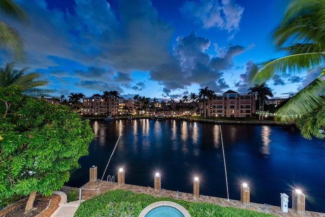 155 SE Spanish Trl, Boca Raton, FL 33432 - view of swimming pool with a water view