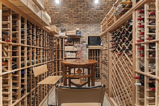 11 Wendy Ln, Stuart, FL 34994 - wine area with brick wall and brick ceiling