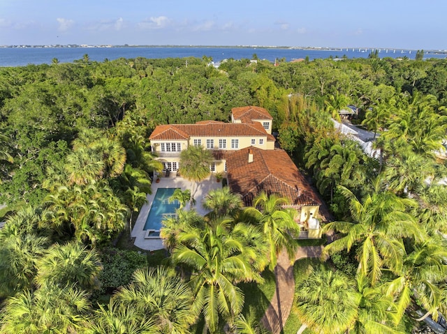 11 Wendy Ln, Stuart, FL 34994 - view from above of property with a nearby body of water and a forest