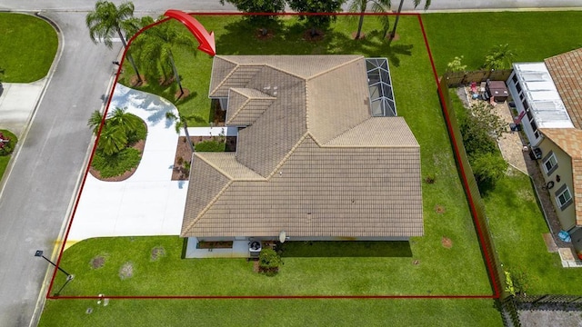 2904 SW Sutton Pl, Palm City, FL 34990 - aerial view of property and surrounding area with property boundaries highlighted