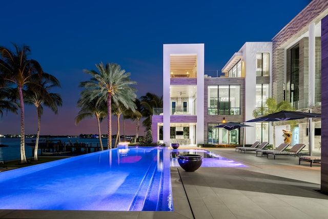 view of pool featuring an infinity pool