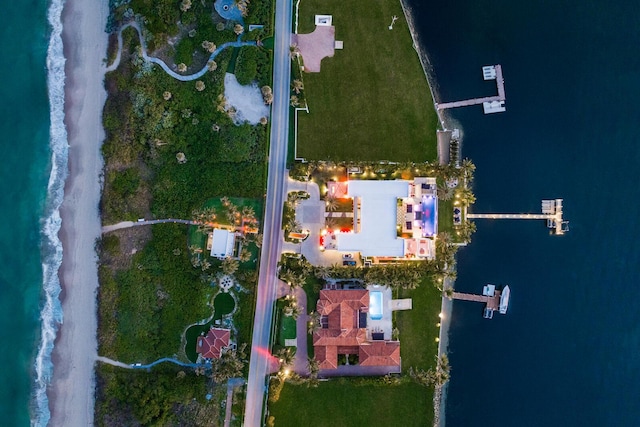 view of property location with a large body of water