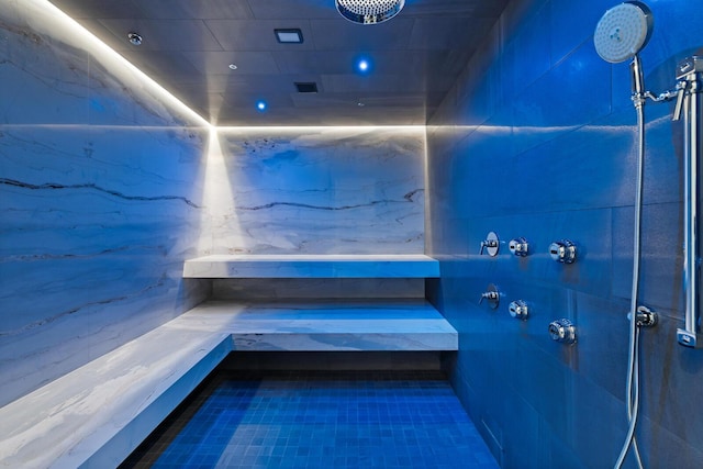 view of sauna