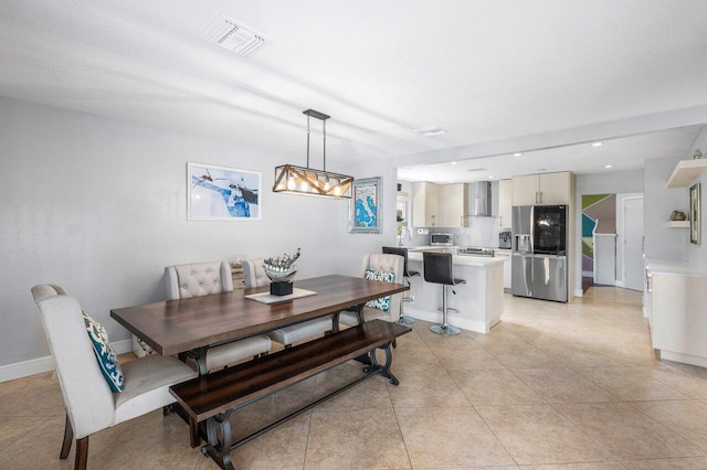 18320 181st Cir S, Boca Raton, FL 33498 - dining area featuring light tile patterned flooring and recessed lighting