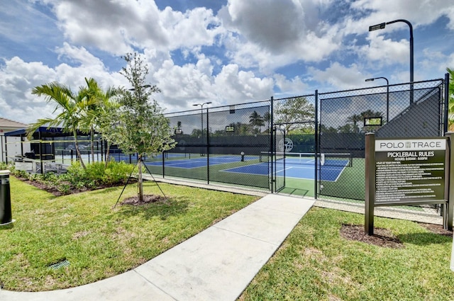 view of tennis court