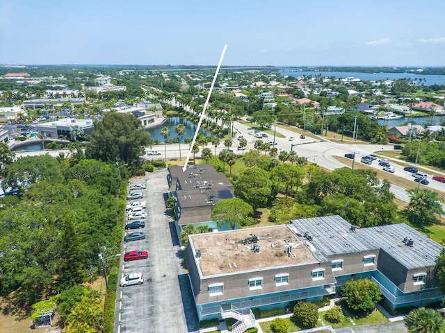 bird's eye view of a nearby body of water