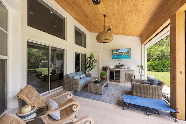 view of patio with outdoor lounge area
