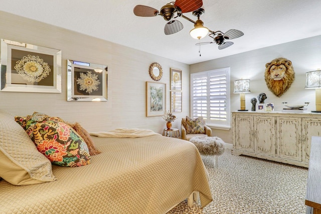 5021 Magnolia Bay Cir, Palm Beach Gardens, FL 33418 - bedroom featuring carpet flooring and ceiling fan