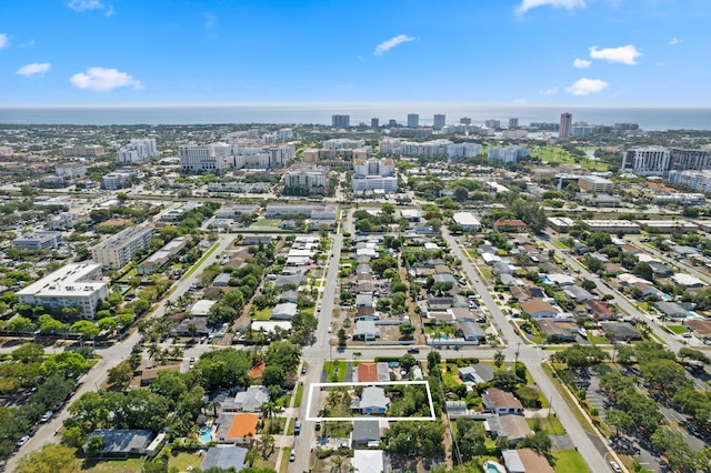310 SW 2nd St, Boca Raton, FL 33432 - aerial overview of property's location with nearby urban area and property boundaries highlighted