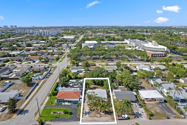 310 SW 2nd St, Boca Raton, FL 33432 - aerial view of residential area with property boundaries highlighted