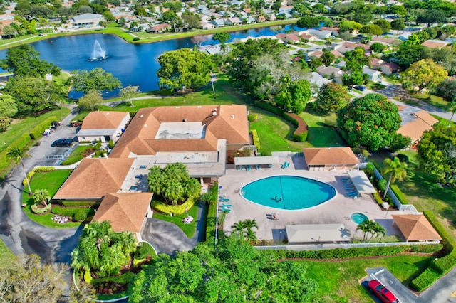1420 NW 27th Ave, Delray Beach, FL 33445 - aerial view of residential area with a large body of water and a pool area