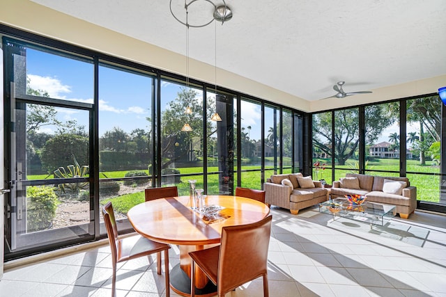 17652 Ashbourne D Way Unit D, Boca Raton, FL 33496 - sunroom / solarium featuring tile patterned floors, a textured ceiling, and healthy amount of natural light
