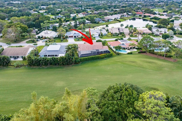 4877 Pineview Cir, Delray Beach, FL 33445 - aerial view of residential area with a large body of water and a golf course