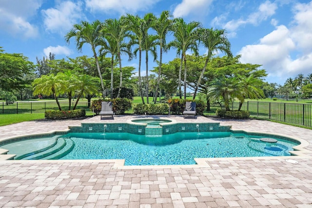 8380 Woodsmuir Dr, West Palm Beach, FL 33412 - view of pool featuring a patio area and a pool with connected hot tub