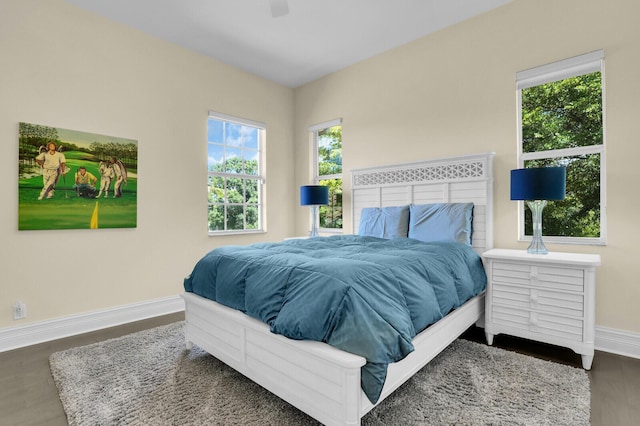 8380 Woodsmuir Dr, West Palm Beach, FL 33412 - bedroom with baseboards, multiple windows, and wood finished floors