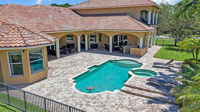 8380 Woodsmuir Dr, West Palm Beach, FL 33412 - view of pool featuring a patio and a pool with connected hot tub