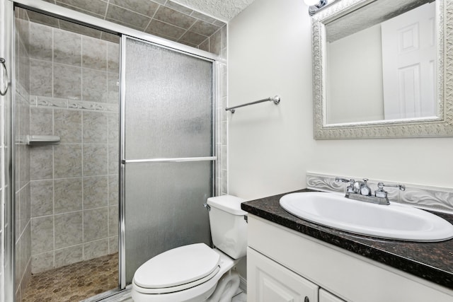 12012 Greenway Cir S Unit 206, Royal Palm Beach, FL 33411 - full bathroom with a shower stall, vanity, and toilet