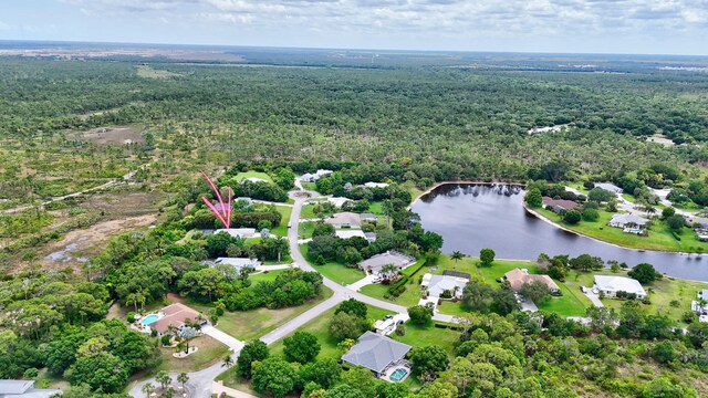 895 SE Waterside Way, Stuart, FL 34997 - bird's eye view of a heavily wooded area and a nearby body of water