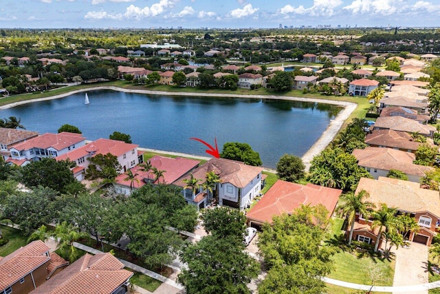 682 Cresta Cir, West Palm Beach, FL 33413 - aerial perspective of suburban area featuring a nearby body of water