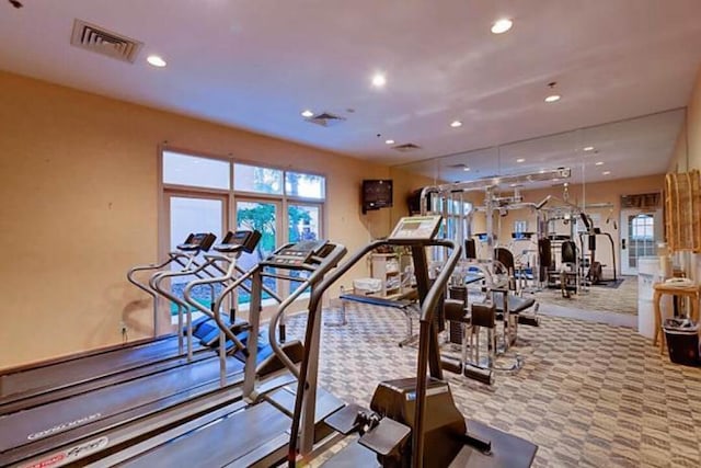 3100 Parkway Blvd Unit 310, Kissimmee, FL 34747 - gym with recessed lighting and carpet