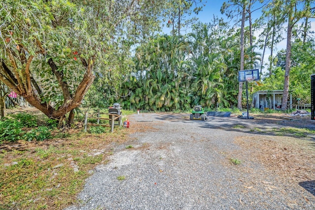 view of dirt / gravel road