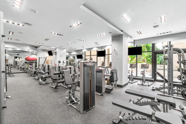 view of workout area