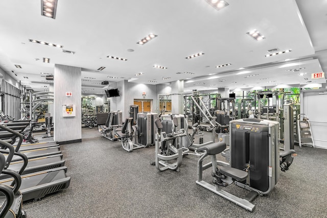 view of exercise room