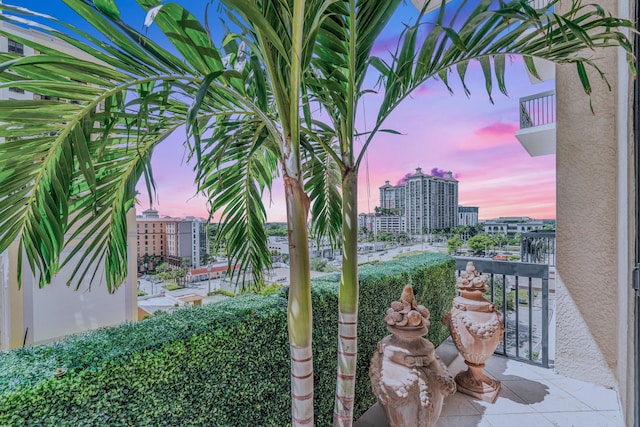 balcony with a city view