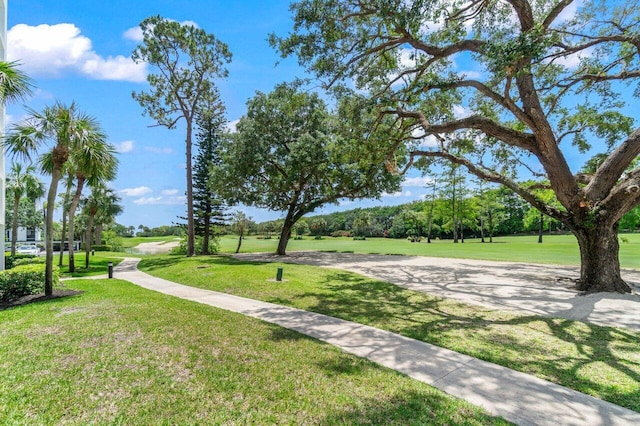 surrounding community featuring a lawn