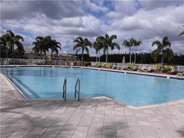 community pool with fence