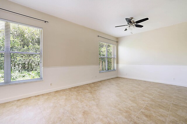 227 Shorewood Way, Jupiter, FL 33458 - spare room with ceiling fan and baseboards