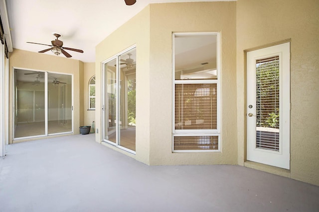 227 Shorewood Way, Jupiter, FL 33458 - unfurnished sunroom with a ceiling fan