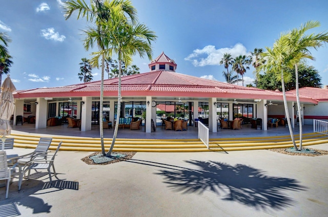 view of community featuring an outdoor hangout area