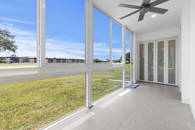 969 Normandy U, Delray Beach, FL 33484 - unfurnished sunroom with french doors