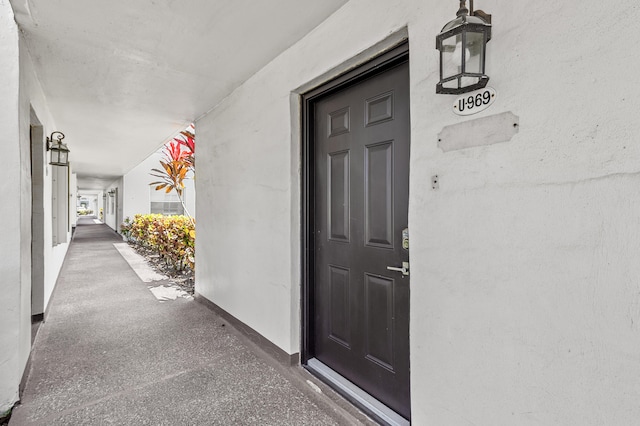 969 Normandy U, Delray Beach, FL 33484 - entrance to property featuring stucco siding