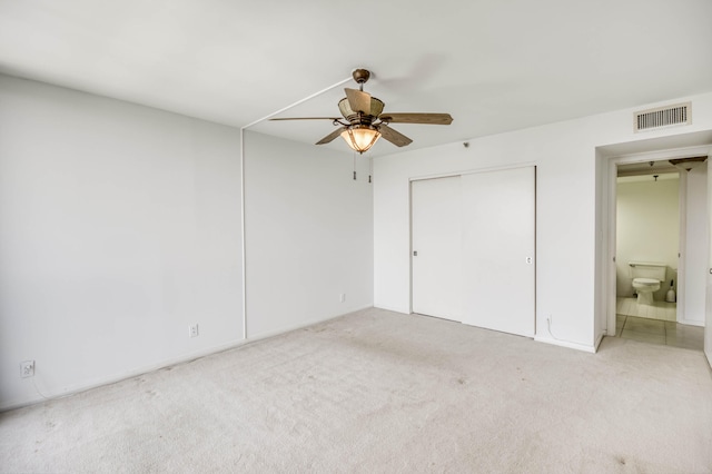 123 Lakeshore Dr Unit 1644, North Palm Beach, FL 33408 - unfurnished bedroom with carpet flooring, a closet, and ceiling fan