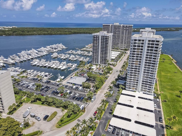 123 Lakeshore Dr Unit 1644, North Palm Beach, FL 33408 - bird's eye view of a nearby body of water, a marina, and apartment complex / building