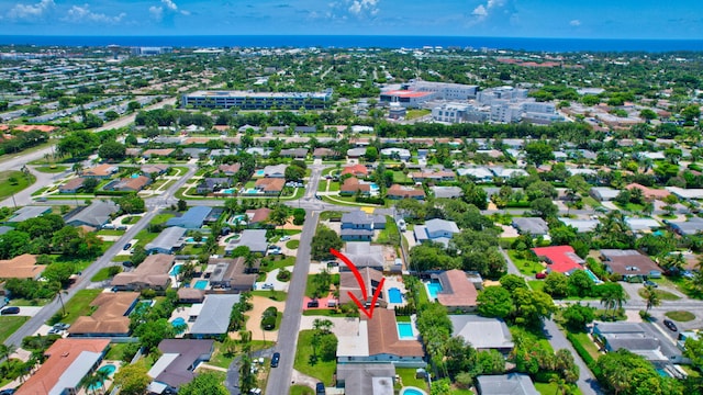 aerial view of property's location