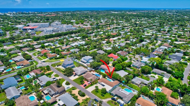 aerial view of property's location